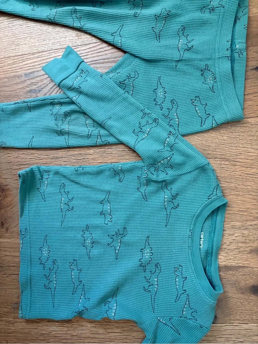 Carter's Blue and Teal Dinosaur Pajama Sets